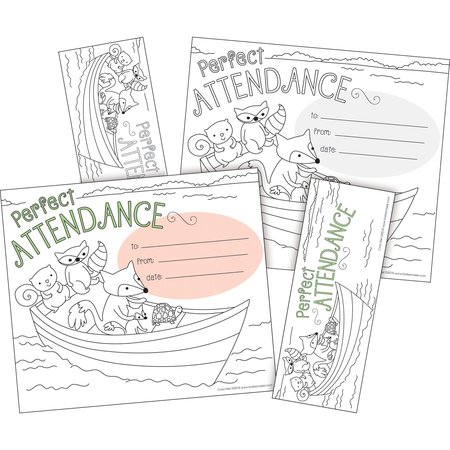 BARKER CREEK Color Me! Attendance Awards & Bookmarks Set, 30/Set 428